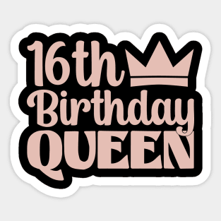 16th birthday queen Sticker